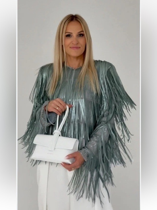 Zara Jackets & Blazers - ZARA FRINGED SEQUIN JACKET